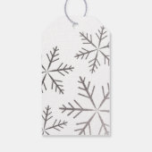 Snowflake Elegante Imitat Geschenkanhänger (Rückseite)