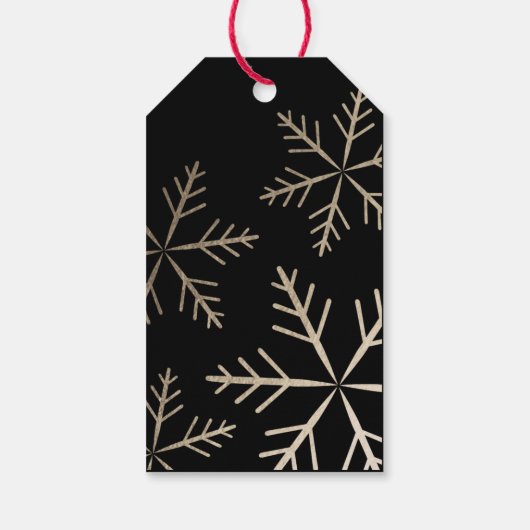 Snowflake Elegante Imitat Geschenkanhänger (Rückseite)