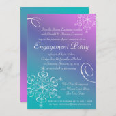 Snowflake-Engagement-Partei Einladung (Vorne/Hinten)