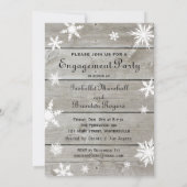 Snowflake Engagement Party Zeit, Champagner zu tri Einladung (Rückseite)