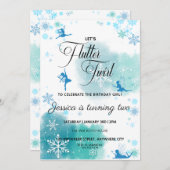 Snowflake Fairies Geburtstagsparty Einladung (Vorne/Hinten)