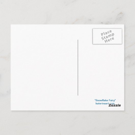 Snowflake Fairy Postcard Postkarte (Rückseite)