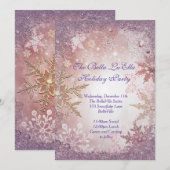 Snowflake Feiertage Einladungen (Vorne/Hinten)