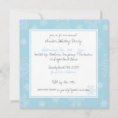 Snowflake Feiertage Einladungen (Vorderseite)