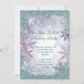 Snowflake Feiertage Einladungen (Vorderseite)