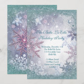 Snowflake Feiertage Einladungen (Vorne/Hinten)