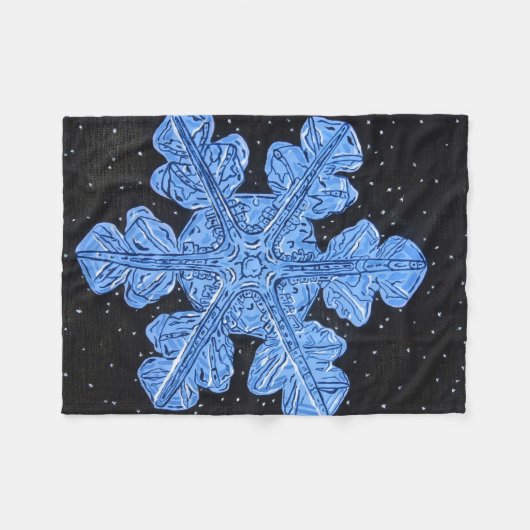 Snowflake Fleece Blanket (Vorderseite (Horizontal))