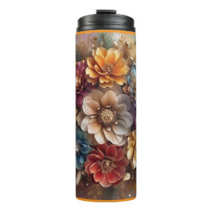 "Snowflake Floral Design" Thermosbecher