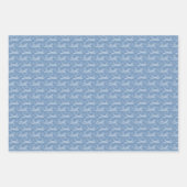 Snowflake Flugzeug auf blau. Umhüllungspapierblätt Geschenkpapier Set (Vorderseite 3)