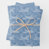 Snowflake-Flugzeug in blau - Geschenkpapier Set (Beispiel)