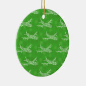 Snowflake Flugzeug Keramik Ornament (Rechts)