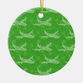 Snowflake Flugzeug Keramik Ornament (Vorne)