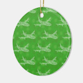 Snowflake Flugzeug Keramik Ornament (Links)