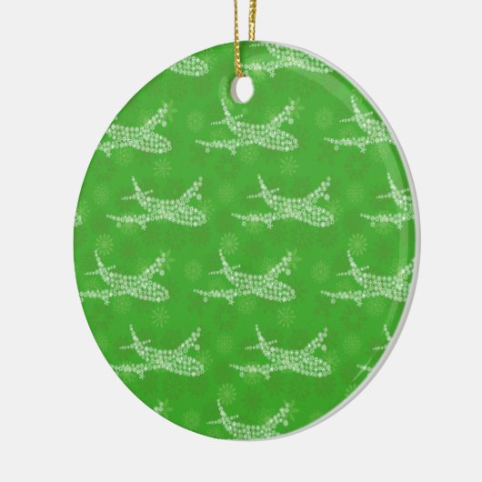 Snowflake Flugzeug Keramik Ornament (Links)