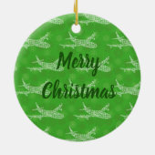 Snowflake Flugzeug Keramik Ornament (Hinten)