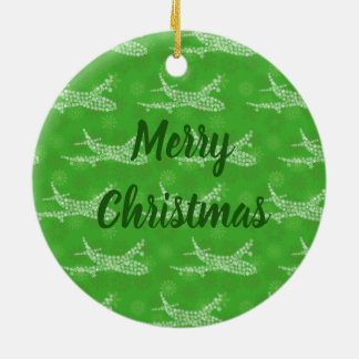 Snowflake Flugzeug Keramik Ornament