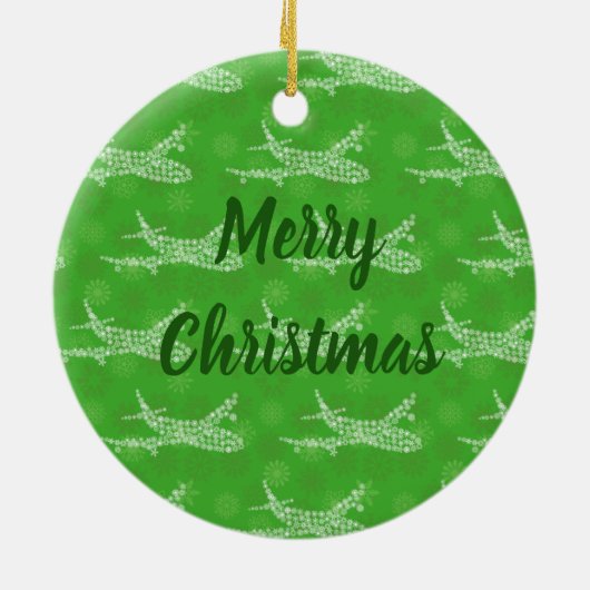 Snowflake Flugzeug Keramik Ornament (Hinten)