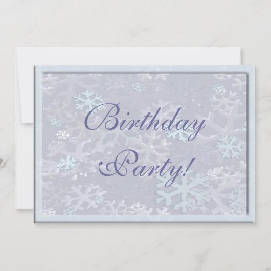 Snowflake Forever Geburtstagsparty Einladung (Vorderseite)