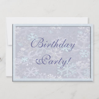 Snowflake Forever Geburtstagsparty Einladung