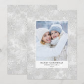 Snowflake Foto Christmas Feiertagskarte (Vorne/Hinten)