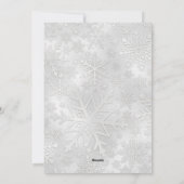 Snowflake Foto Christmas Feiertagskarte (Rückseite)