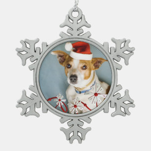 Snowflake Foto Christmas Schneeflocken Zinn-Ornament