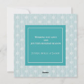 Snowflake-Foto Feiertagskarte (Rückseite)