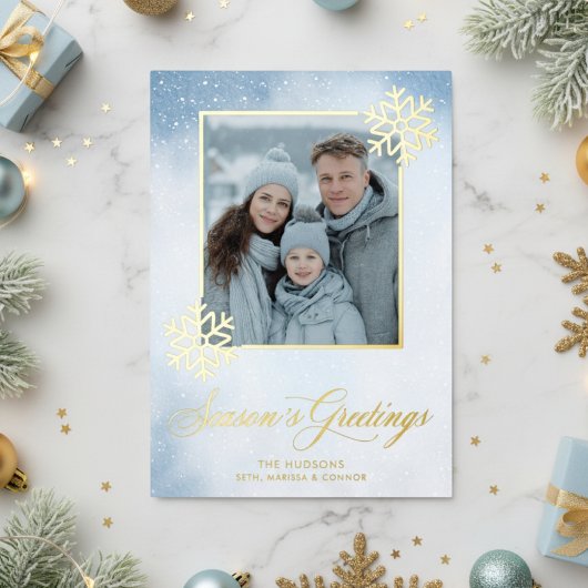 Snowflake Foto Frohe Festtage Folien Feiertagskarte