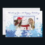 SNOWFLAKE Foto Grußkarte für die Familie Feiertagskarte<br><div class="desc">Alle meine Designs sind One-OF-A-KIND Originalkunstwerke, die von mir entworfen wurden! Sie können sie nur hier finden! Die meisten werden mit Adobe Illustrator oder Adobe Fotoshop erstellt. Andere sind einzigartige handbemalte Gegenstände in Aquarell, Gouache und Indianerfarben. Alle Hintergrundfarben, Schriftart und Texte können nach Ihren Wünschen geändert werden. Frag einfach! Fühlen...</div>