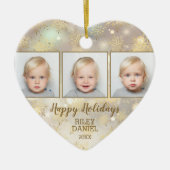 Snowflake-Foto Keramik Ornament (Vorne)