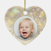 Snowflake-Foto Keramik Ornament (Hinten)
