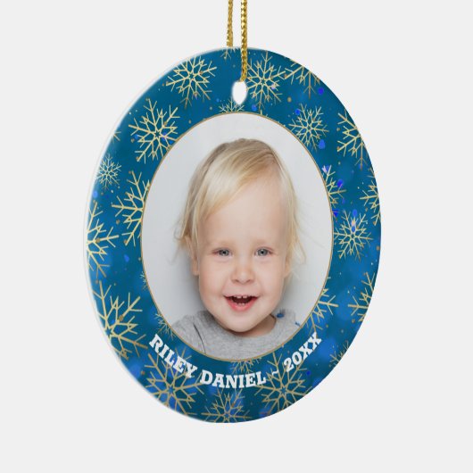 Snowflake Foto Keramik Ornament (Rechts)