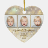 Snowflake-Foto Keramik Ornament (Vorne)