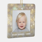 Snowflake-Foto Keramikornament (Rechts)