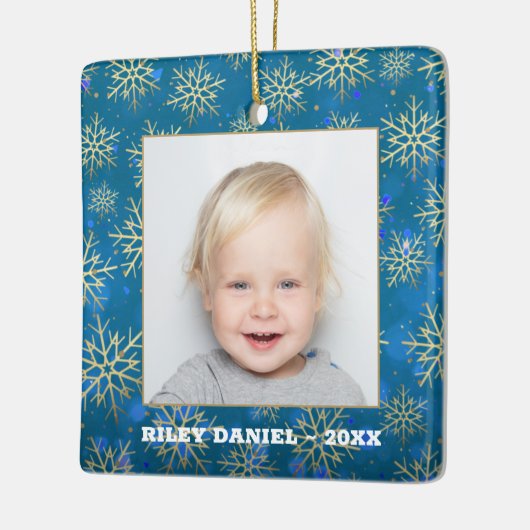 Snowflake-Foto Keramikornament (Links)