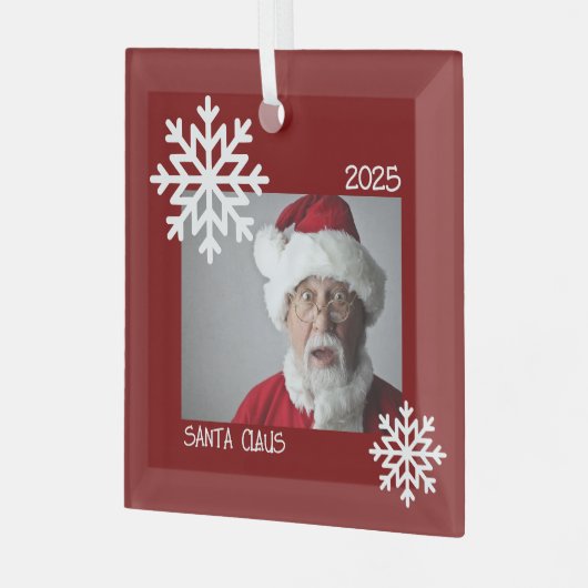 Snowflake Foto Ornament (Vorderseite links)