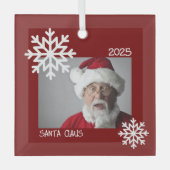 Snowflake Foto Ornament (Vorderseite)