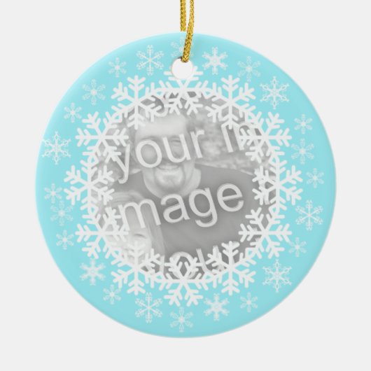 Snowflake Foto Ornament (Vorne)