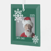 Snowflake Foto Ornament (Vorderseite links)