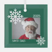 Snowflake Foto Ornament (Vorderseite)