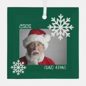 Snowflake Foto Ornament (Rückseite)