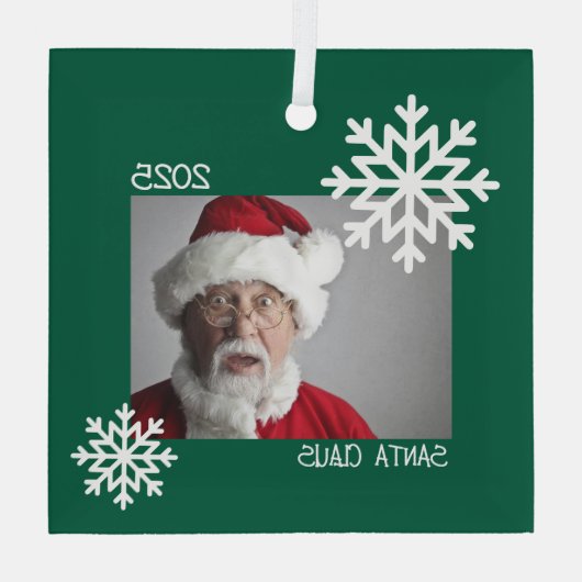 Snowflake Foto Ornament (Rückseite)