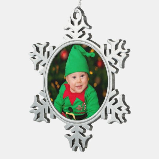 Snowflake Foto Ornament (Rechts)