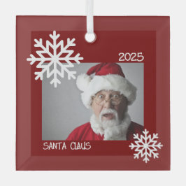 Snowflake Foto Ornament Aus Glas