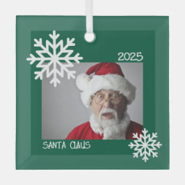 Snowflake Foto Ornament Aus Glas