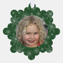 Snowflake-Foto Ornament Karte