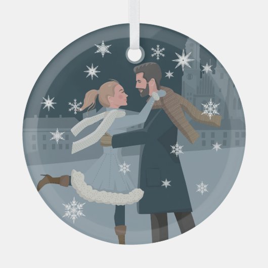 Snowflake Foto Ornament - Personalisiert Keepake (Vorderseite)