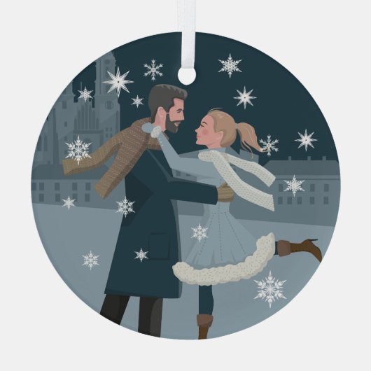 Snowflake Foto Ornament - Personalisiert Keepake (Rückseite)