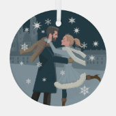 Snowflake Foto Ornament - Personalisiert Keepake Aus Glas (Rückseite)