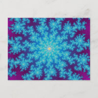 Snowflake Fraktal Aqua Blue